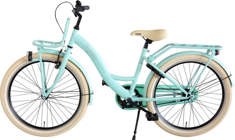 Kyoso Kinderfiets 24 Blossom Breeze met remnaaf mat mintgroen alleen verkrigbaar via vakhandel