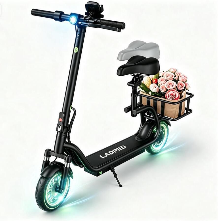 LADPED H2 Elektrische Step voor Volwassenen – 350W Motor – 25 km u – 30 km Actieradius – App-bediening – Opvouwbare Elektrische Scooter