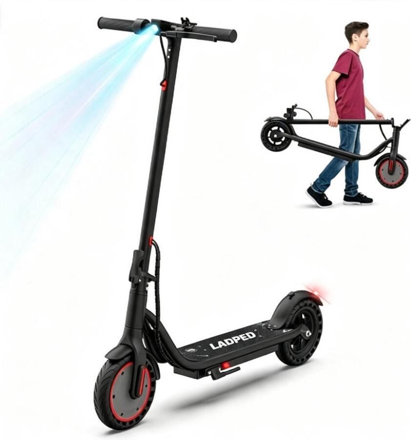LADPED LP30 Elektrische Step voor Volwassenen – 350W – 25 km u – 36V5.2AH – 25 km Actieradius – App-bediening – Opvouwbare E-Step