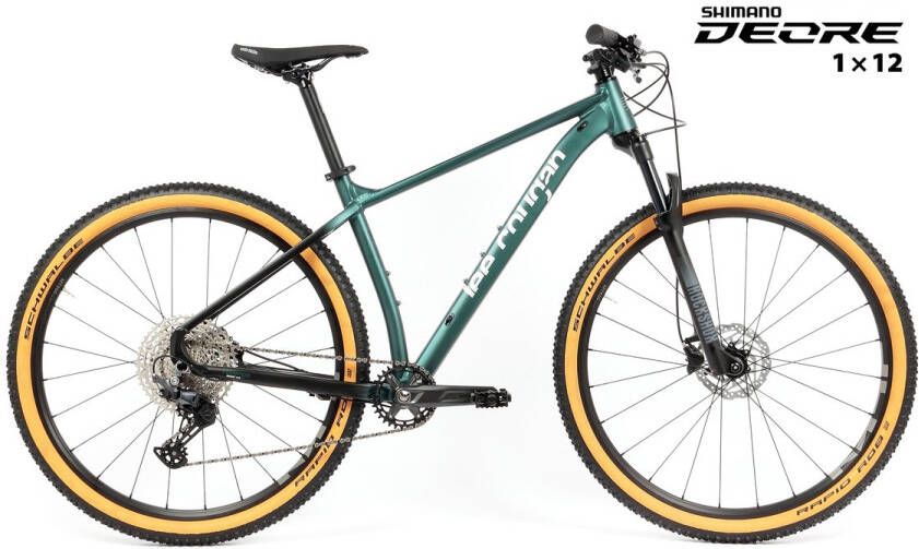 Lee Cougan Revenge Mountainbike MTB Shi o Deore 1x12 -Framemaat 17'' S Groen