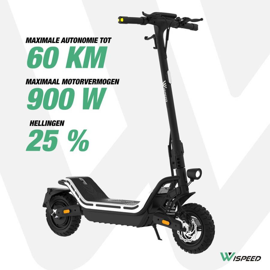 Logicom Wispeed SuvPilot 480 Elektrische step Off Road Model Krachtige 900WMotor Snelheid tot 25km h Bereik tot 60km Wit