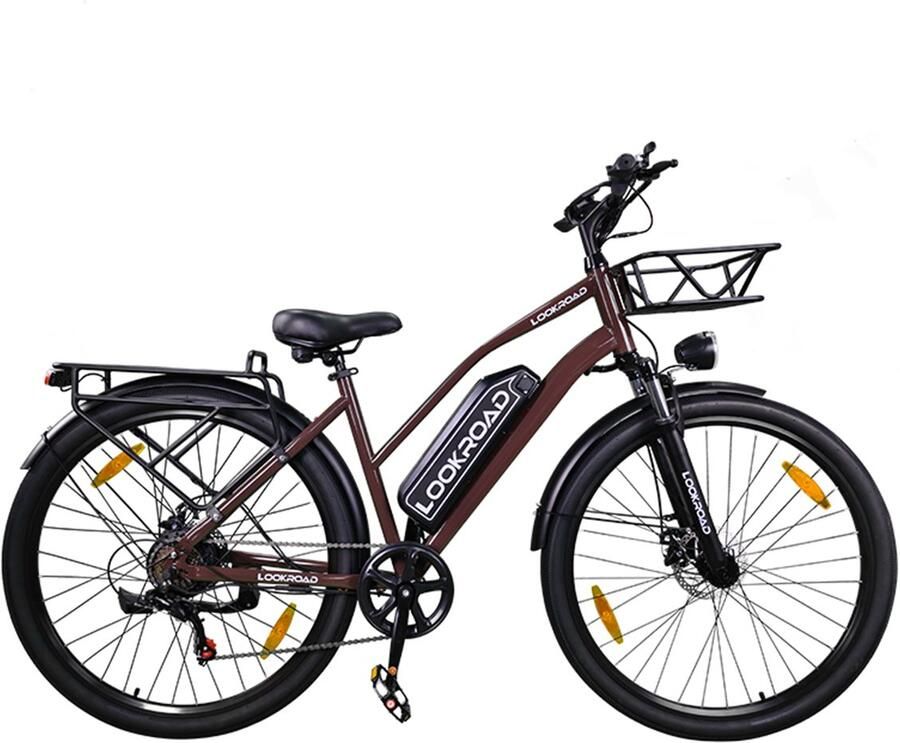Lookraod L28 Elektrische Fiets – 28 250W Motor 36V 23Ah Accu 140km Bereik 7-Speed Shi o Hydraulische Rem -Rood