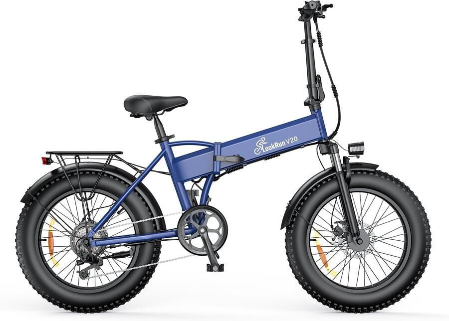 LOOKRUN V20 Elektrische fatbike 20 inch trapondersteuning tot 25 km u