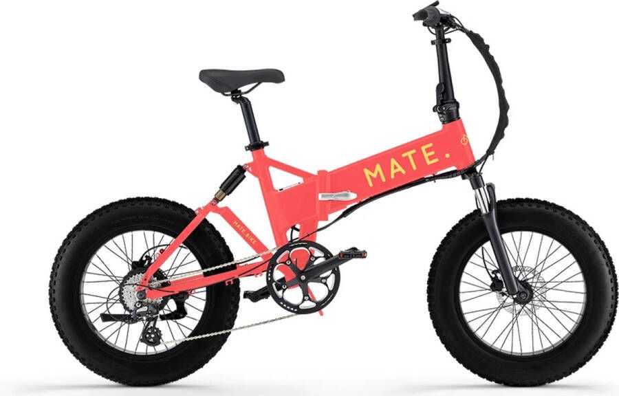 Mate X 250W Caribbean Coral E-Fatbike 120km range Hydraulische rem Opvouwbaar Kleur display