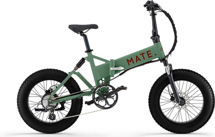 Mate X 250W Dusty Army E-Fatbike 120km range Hydraulische rem Opvouwbaar Kleur display