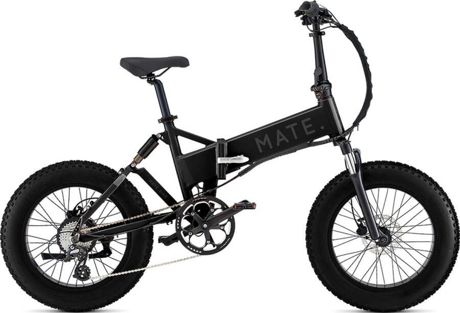 Mate X 250W Subdued Black E-Fatbike 120km range Hydraulische rem Opvouwbaar Kleur display