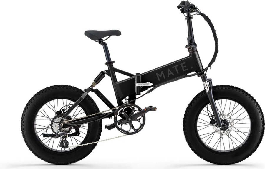 Mate X 250W Subdued Black E-Fatbike 120km range Hydraulische rem Opvouwbaar Kleur display