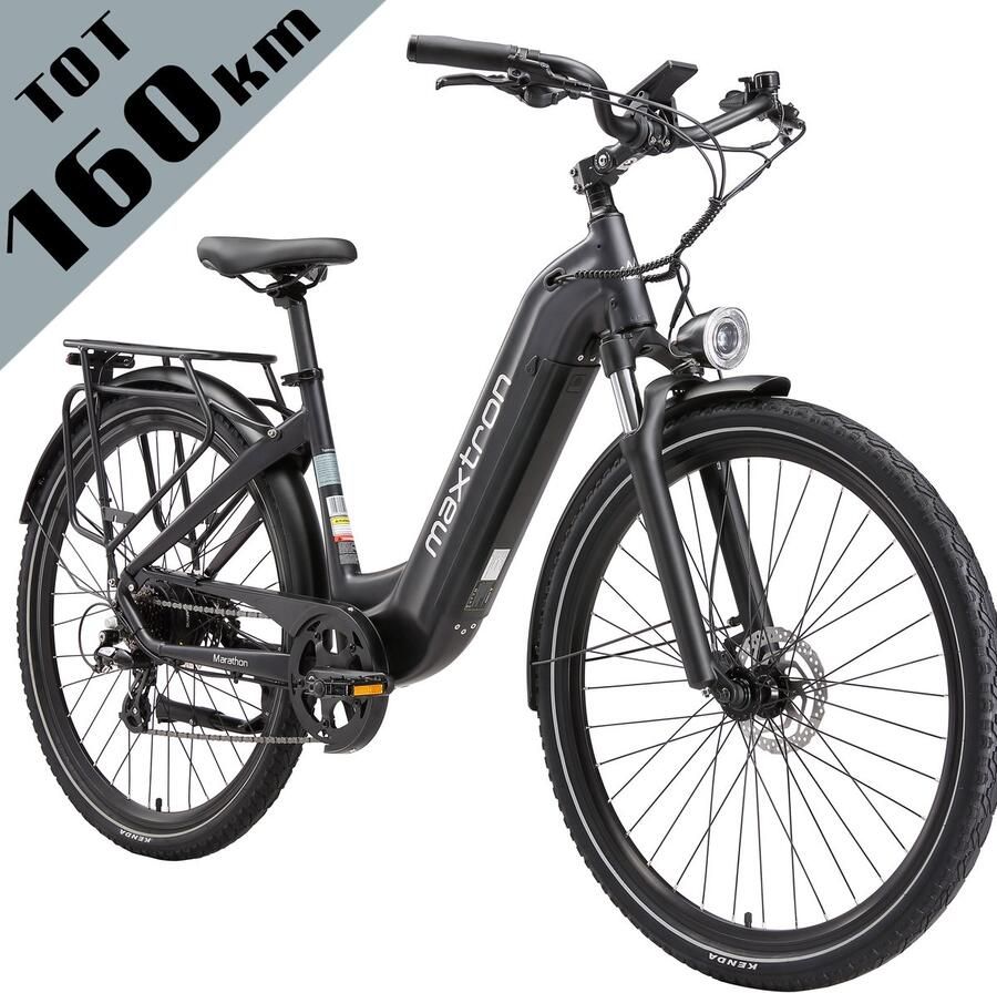 Maxtron Marathon Elektrische Fiets – 810Wh Accu (22.5Ah) – Actieradius tot 160 km – 700C×50C Banden – Shi o 7 Versnellingen – Aluminium Frame – Verende Voorvork met Lock-out – Hydraulische Schijfrem – Stadsfiets – Max. Belastbaar 120 kg – Paars