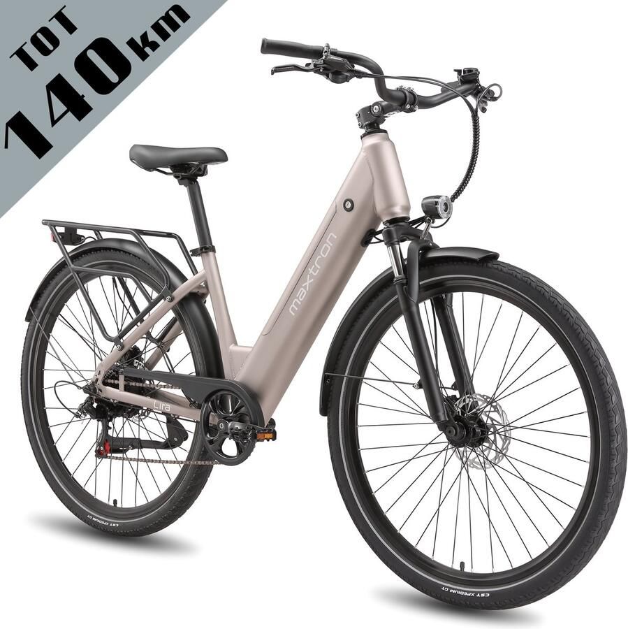Maxtron Marathon Elektrische Fiets – 810Wh Accu (22.5Ah) – Actieradius tot 160 km – 700C×50C Banden – Shi o 7 Versnellingen – Aluminium Frame – Verende Voorvork met Lock-out – Hydraulische Schijfrem – Stadsfiets – Max. Belastbaar 120 kg – Paars