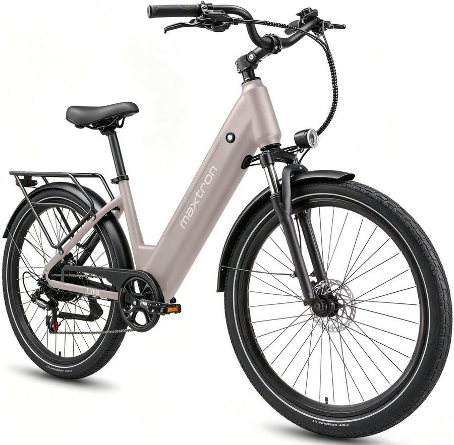 Maxtron Marathon Elektrische Fiets – 810Wh Accu (22.5Ah) – Actieradius tot 160 km – 700C×50C Banden – Shi o 7 Versnellingen – Aluminium Frame – Verende Voorvork met Lock-out – Hydraulische Schijfrem – Stadsfiets – Max. Belastbaar 120 kg – Paars - Foto 2