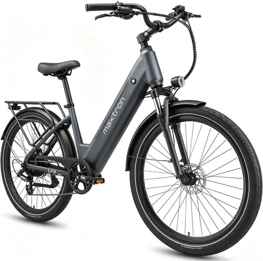 Maxtron Marathon Elektrische Fiets – 810Wh Accu (22.5Ah) – Actieradius tot 160 km – 700C×50C Banden – Shi o 7 Versnellingen – Aluminium Frame – Verende Voorvork met Lock-out – Hydraulische Schijfrem – Stadsfiets – Max. Belastbaar 120 kg – Groen - Foto 2