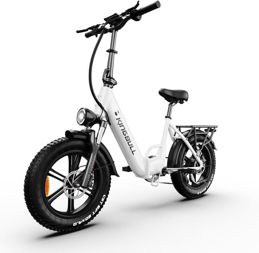 Maxtron Literider Elektrische Fiets–Opvouwbaar–648Wh Accu–Voor- en Achter Hydraulische Schijfrem –20×4.0 Inch Fatbike Banden – Actieradius tot 90 km – MOZO Aluminium Verende Voorvork met Lock-out – Elektrische Stadsfiets–Max. Belasting 180 kg – Wit