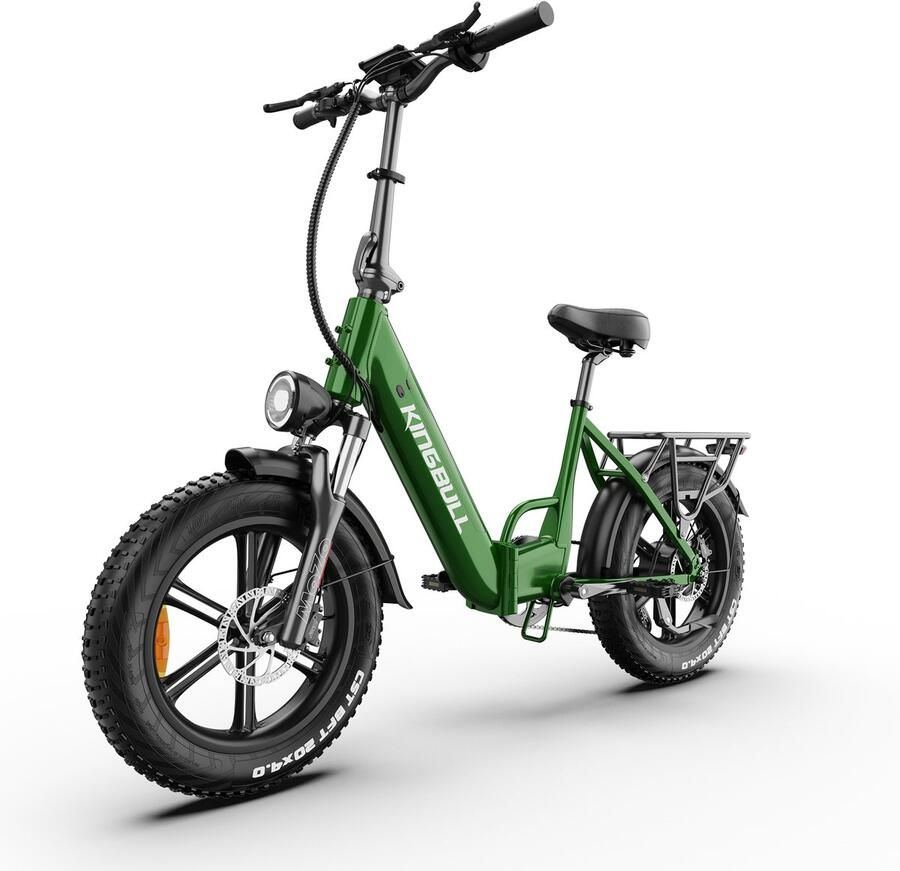 Maxtron Literider Elektrische Fiets–Opvouwbaar–648Wh Accu–Voor- en Achter Hydraulische Schijfrem –20×4.0 Inch Fatbike Banden – Actieradius tot 90 km – MOZO Aluminium Verende Voorvork met Lock-out – Elektrische Stadsfiets–Max. Belasting 180 kg–Groen