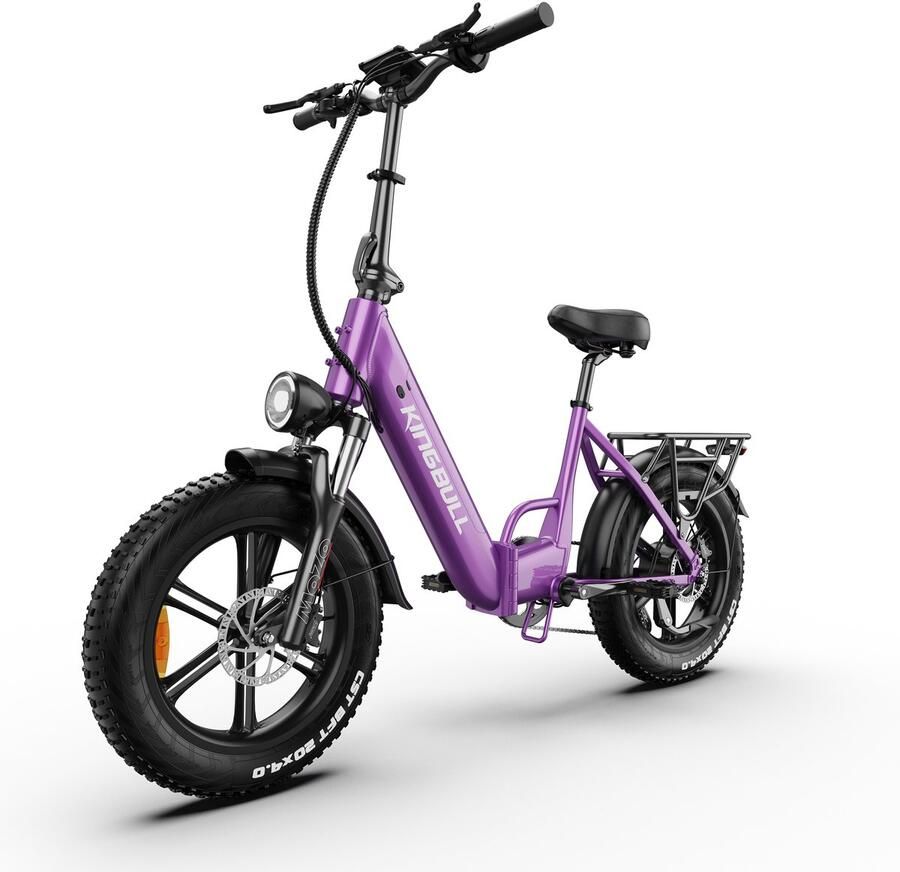 Maxtron Literider Elektrische Fiets–Opvouwbaar–648Wh Accu–Voor- en Achter Hydraulische Schijfrem –20×4.0 Inch Fatbike Banden – Actieradius tot 90 km – MOZO Aluminium Verende Voorvork met Lock-out – Elektrische Stadsfiets–Max. Belasting 180 kg–Paars