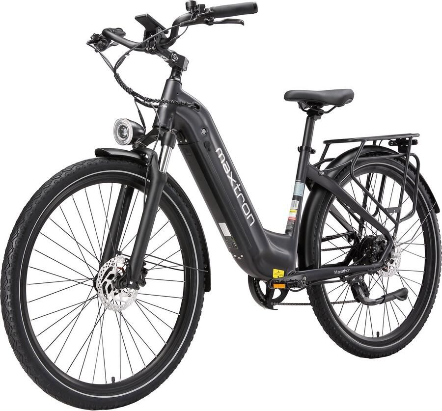 Maxtron Marathon Elektrische Fiets – 810Wh Accu – Actieradius tot 160 km – 700C×50C Banden – Shi o 7 Versnellingen – Verende Voorvork met Lock-out (Aluminium) – Mechanische Schijfrem – Stadsfiets – Max. Belastbaar 120 kg – Paars - Foto 2