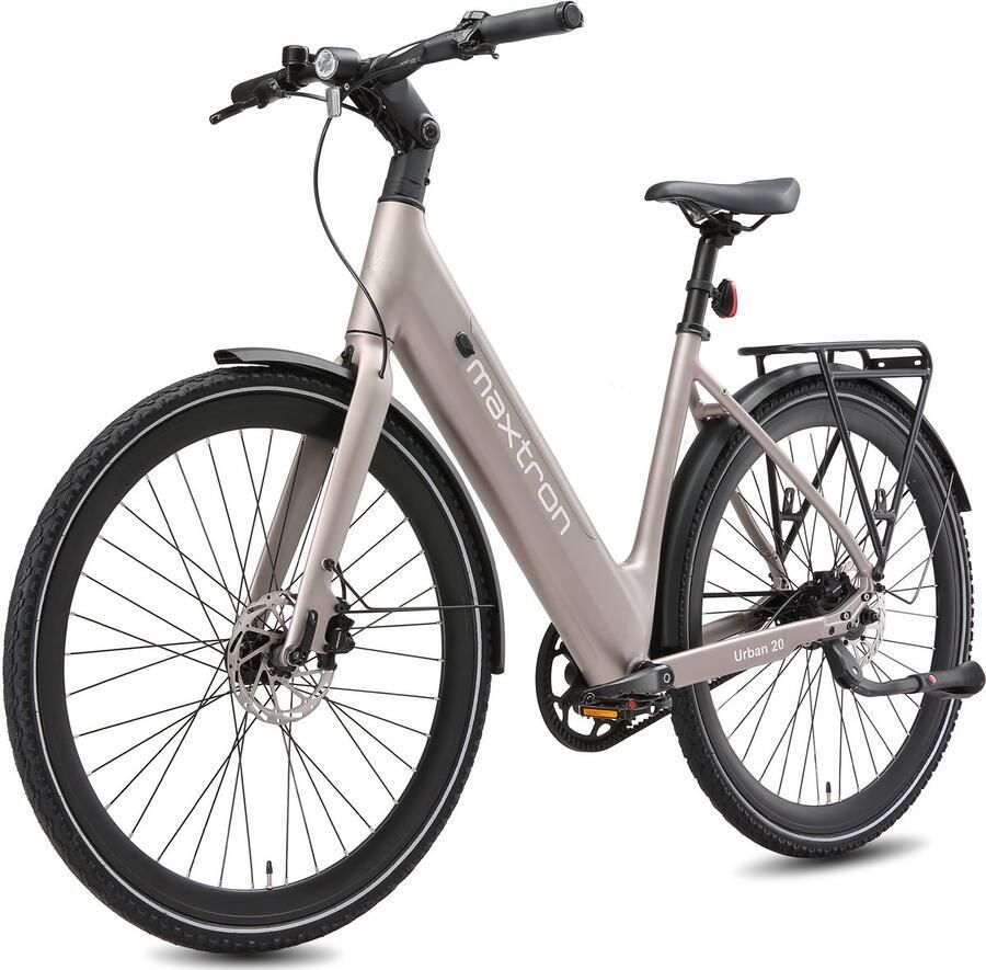 Maxtron Marathon Elektrische Fiets – 810Wh Accu (22.5Ah) – Actieradius tot 160 km – 700C×50C Banden – Shi o 7 Versnellingen – Aluminium Frame – Verende Voorvork met Lock-out – Hydraulische Schijfrem – Stadsfiets – Max. Belastbaar 120 kg – Goud - Foto 3