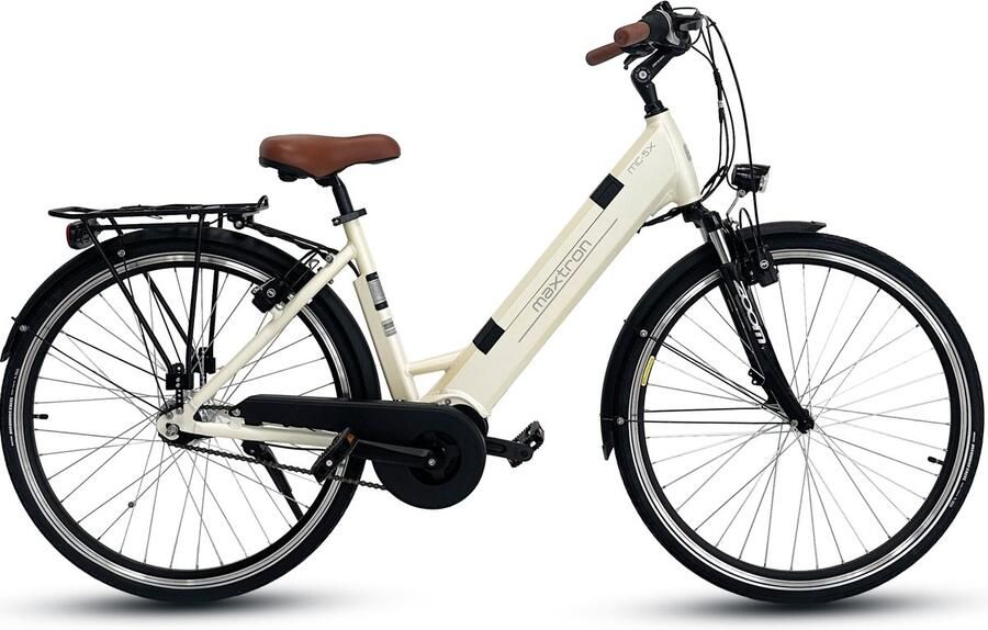 Maxtron MC-5X Elektrische Fiets 36V 10Ah (360Wh) Accu tot 100 km Actieradius MAXXIS 700C×40C lekbestendig Hydraulisch Velgrem­systeem SHI O NEXUS 7-Speed Elektrische Stadsfiets Beige