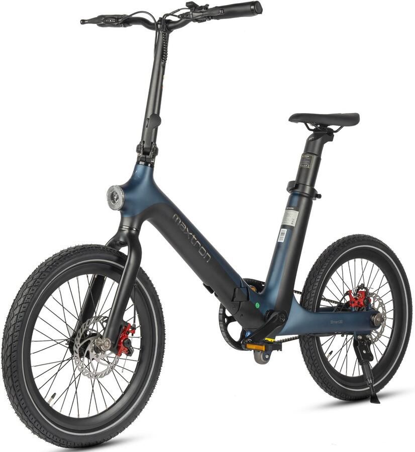Maxtron Smart30 Elektrische Fiets – Opvouwbare E-bike – 36V 9.6Ah Accu – Actieradius tot 60 km – 20×2.125 Inch Banden – Aluminium Voorvork – Mechanische Schijfrem – Stadsfiets – Max. Belastbaar 120 kg – Blauw