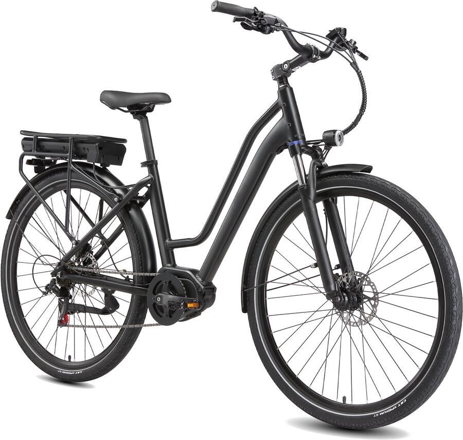 Maxtron Urban8 Elektrische stadsfiets 28 inch 250W middenmotor koppelsensor 460 8 Wh accu Shi o versnellingen hydraulische schijfrem zwart