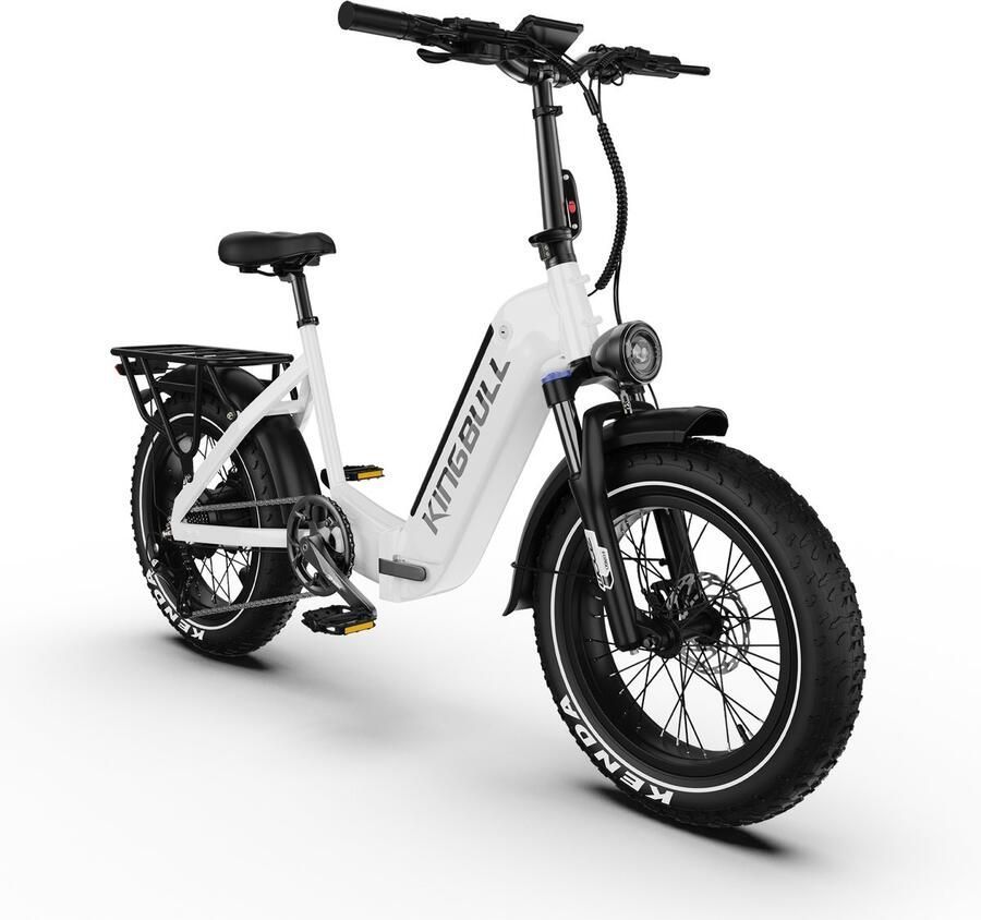 Maxtron Verve Elektrische Fiets –Opvouwbaar –960Wh Accu –20×4.0 Inch Fatbike Banden –Voor- en Achter Hydraulische Schijfrem –Actieradius tot 130 km –ZOOM Aluminium Verende Voorvork met Lock-out –Shi o 8 Versnellingen –Elektrische Stadsfiets –Wit