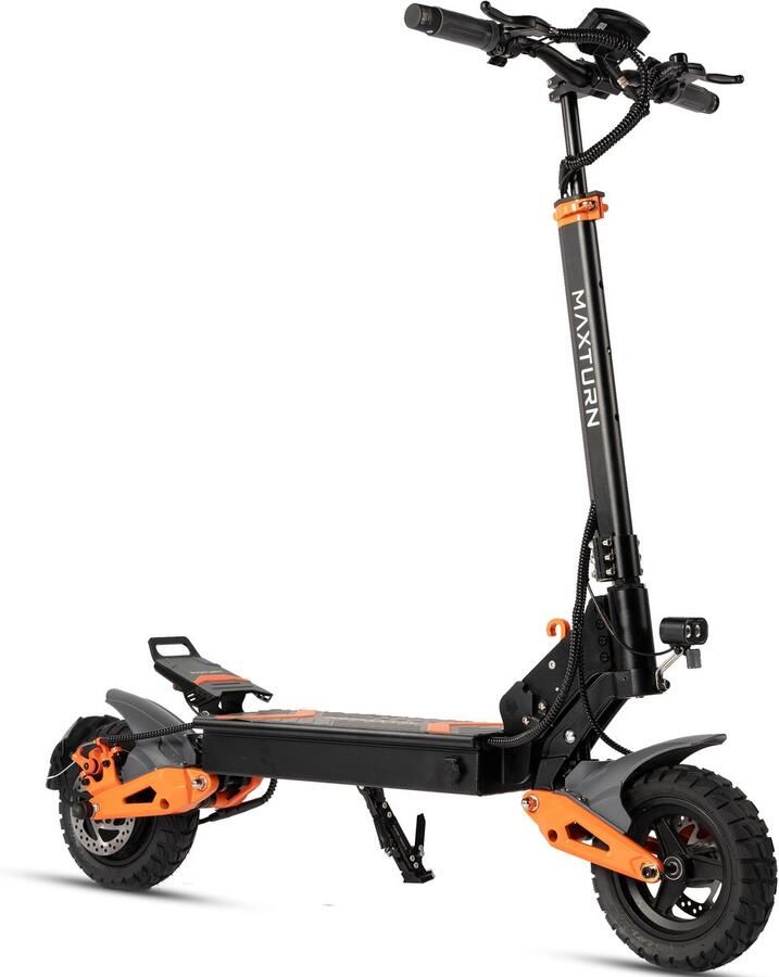 MAXTURN X1 Elektrische Step 48V 15.6Ah 749Wh batterij 50 km Actieradius 500W Motor Topsnelheid 25 km u 10 Inch Tubeless Banden Schijfrem voor en achter Opvouwbaar & Lichtgewicht LED-Display Oranje Zwart