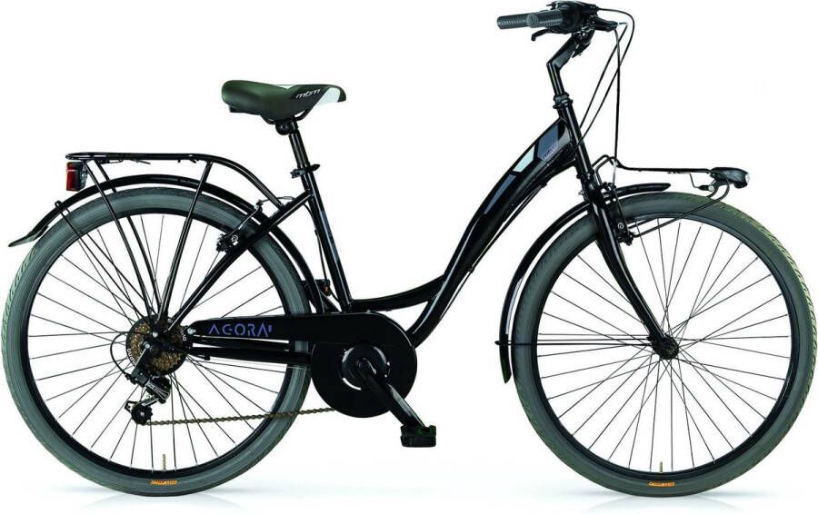 MBM Agora Damesfiets Transportfiets 26 Inch 6 Versnellignen V-Brakes Zwart
