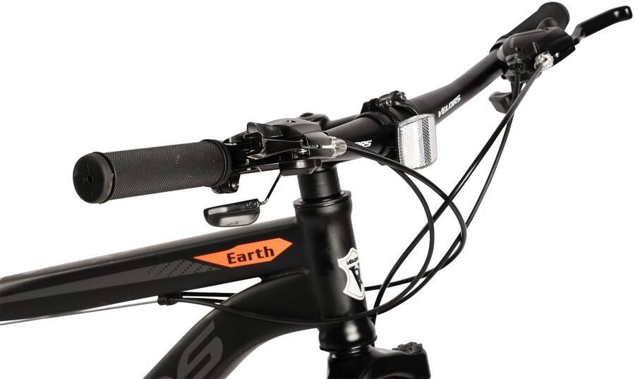 Merax 26 Inch Fully Mountainbike 21 Shi o Versnellingen Dubbele Schijfrem Dubbelwandige Velgen 85% Voorgemonteerd Zwart met Grijs en Oranje - Foto 2