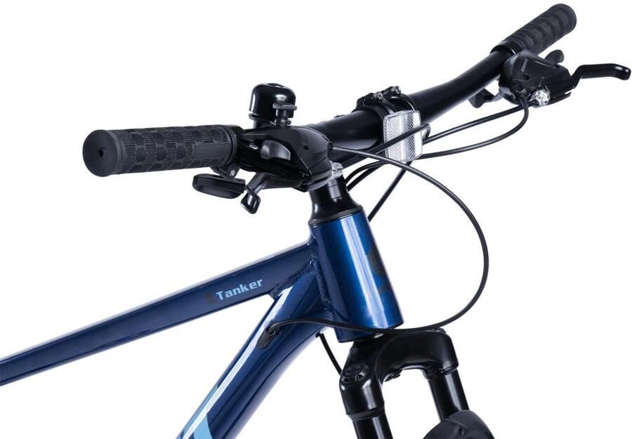 Merax 29 Inch Mountainbike Hardtail 100mm Voorvork 21 Versnellingen Shi o Tourney Aluminium Frame Mechanische Schijfrem Trekkingfiets voor Volwassenen 175-190cm Blauw