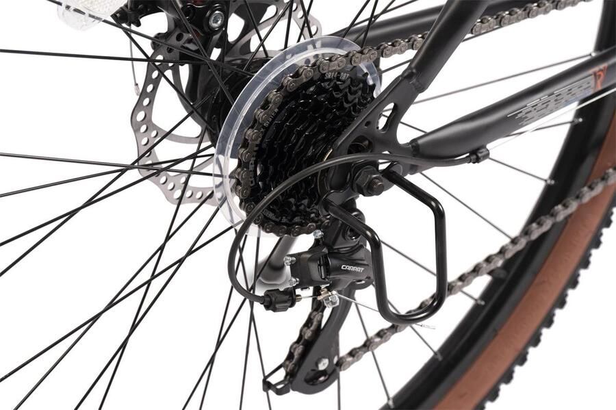 Merax Velors 29 Inch Mountainbike Hardtail 21 Versnellingen 80mm Voorvork 160mm Schijfrem All-Terrain Fiets voor Volwassenen 165-180cm Zwart