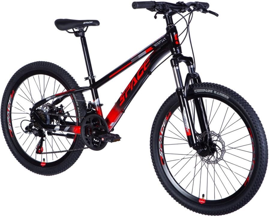 Mercury – Kinderfiets – 24 inch – 21 versnellingen – Schijfremmen – 130-160 cm – Zwart Rose – Jongen