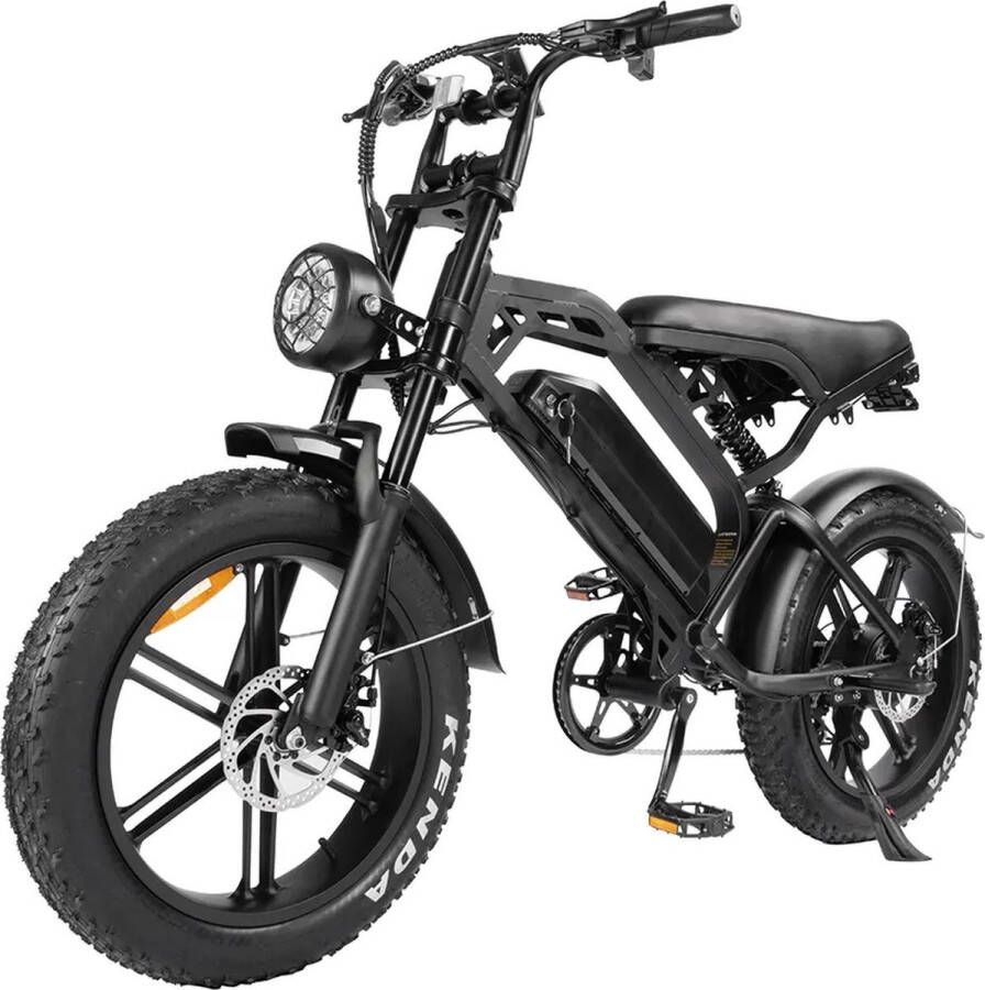 Ebikekopen.com Fatbike V20 Pro Nieuw model Garantie Hydraulisch Achterzitje E bike in doos E-Fatbike Elektrische Fiets Begrenzer Met Accessoires Voetensteuntjes 2024 Model