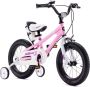 'merkloos'' Roze Kinderfiets 12 1nch Sportfiets Voor Meisjes Vanaf 3 Jaar Waterfles & Fleshouder Handrem Met Zijwieltjes - Thumbnail 1