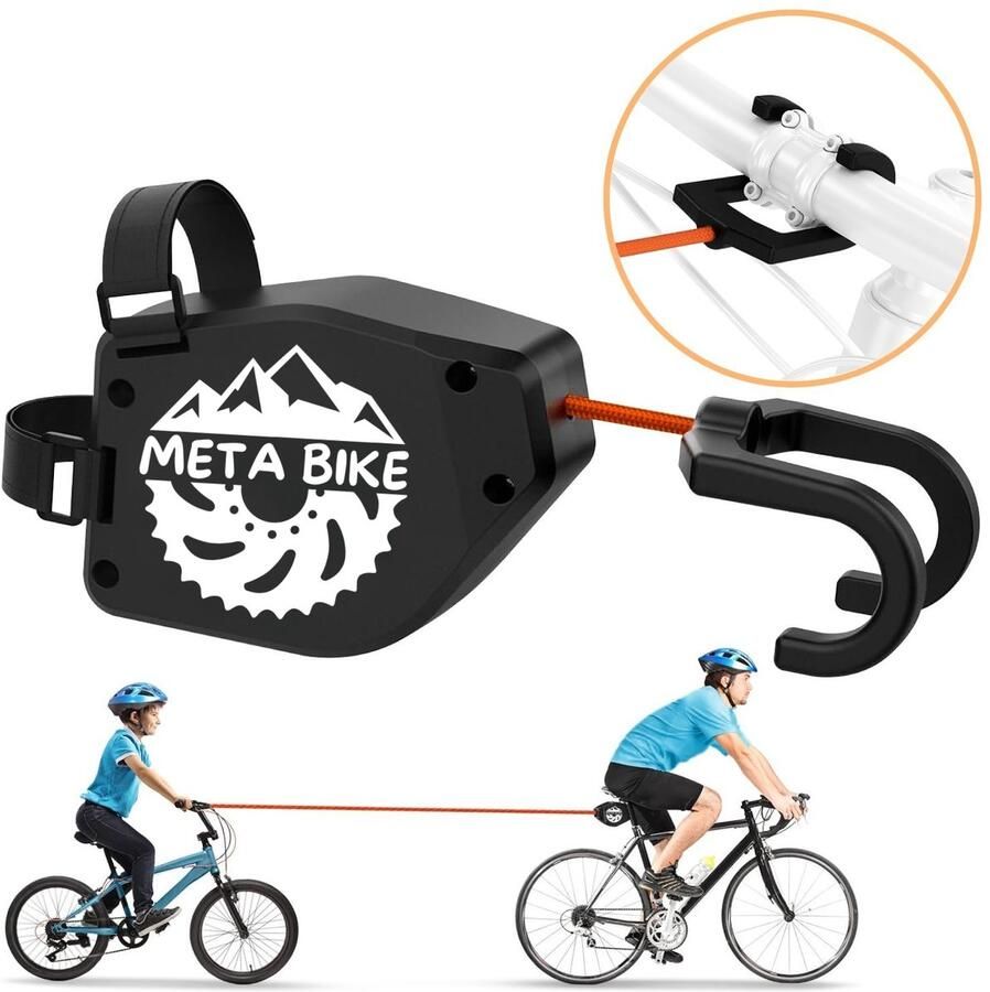 Meta Bike TowKid Fiets Sleepkabel voor Kinderen 2.5M Sleepsysteem voor Kinderen en Volwassenen SleeptouwKinderfiets Mountainbike E-Bike Woom MTB - Foto 2