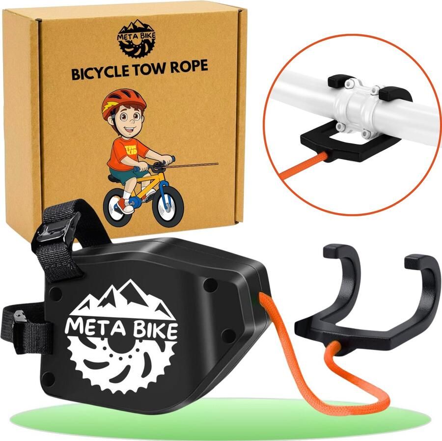 Meta Bike TowKid Fiets Sleepkabel voor Kinderen 2.5M Sleepsysteem voor Kinderen en Volwassenen SleeptouwKinderfiets Mountainbike E-Bike Woom MTB