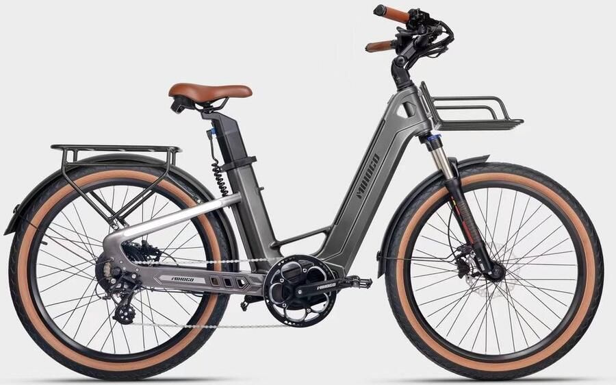 MIHOGO Air E-bike 25 km u 26inch 195km actieradius 750W motor 921.6Wh accu grijs