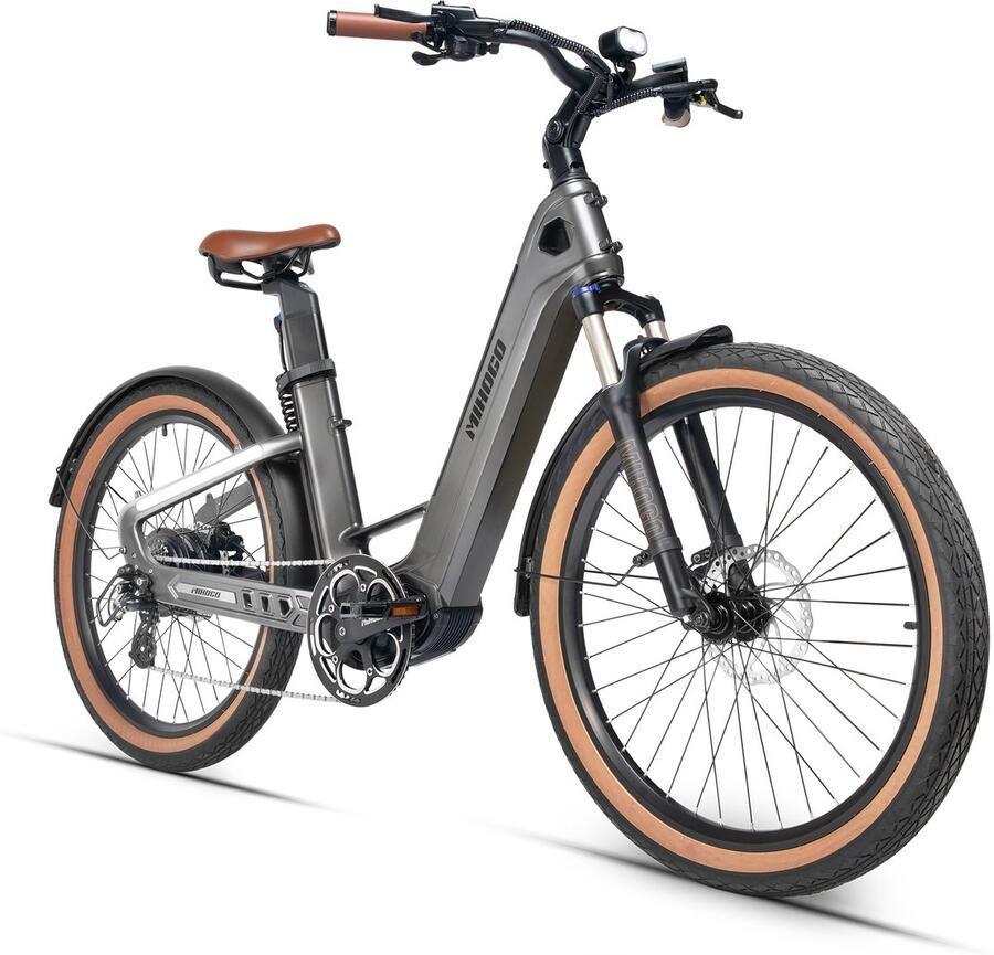 MIHOGO AIR Elektrische Fiets 250W 85 Nm Dubbele Accu 2 × 460 8Wh Tot 128 Mijl Carbon T800 Shi o 7 Versnellingen Hydraulische Schijfrem 26 Inch