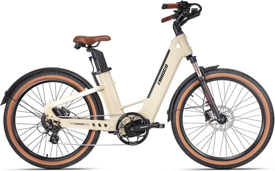 MIHOGO AIR Elektrische Fiets 250W 85 Nm Dubbele Accu 2 × 460 8Wh Tot 128 Mijl Carbon T800 Shi o 7 Versnellingen Hydraulische Schijfrem 26 Inch