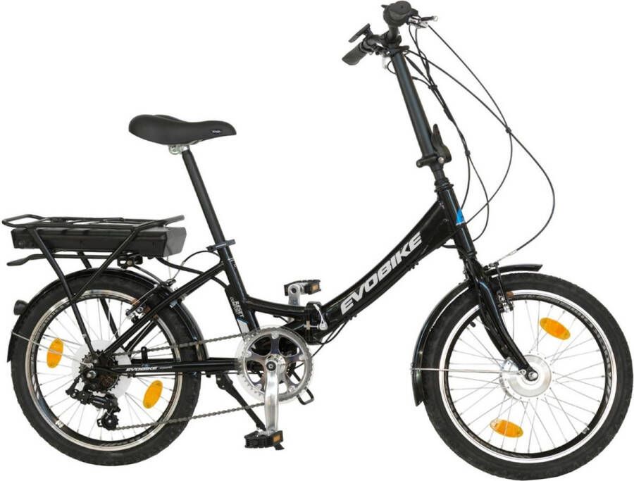 Minerva E-Folding Evobike Elektrische Vouwfiets 20 Inch 33 cm 7 Versnellingen V-Brakes Zwart