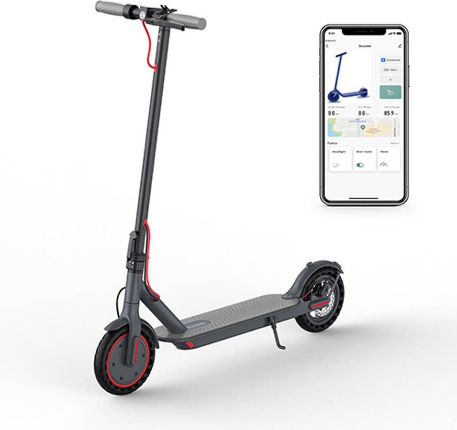 Minicee Elektrische step voor volwassenen 8 5 inch opvouwbare elektrische scooter 350W motor 8 5 inch massieve banden tot 19 MPH en 18 km lange afstand draagbare opvouwbare woon-werkscooter voor volwassenen