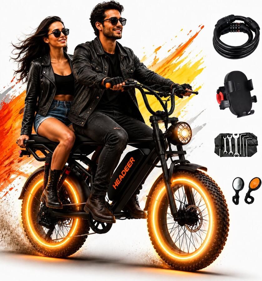 Minicee Elektrische fiets Volwassen 20 Inch Elektrische Fatbike 250W 48V20AH Hydraulische Rem 80KM Actieradius