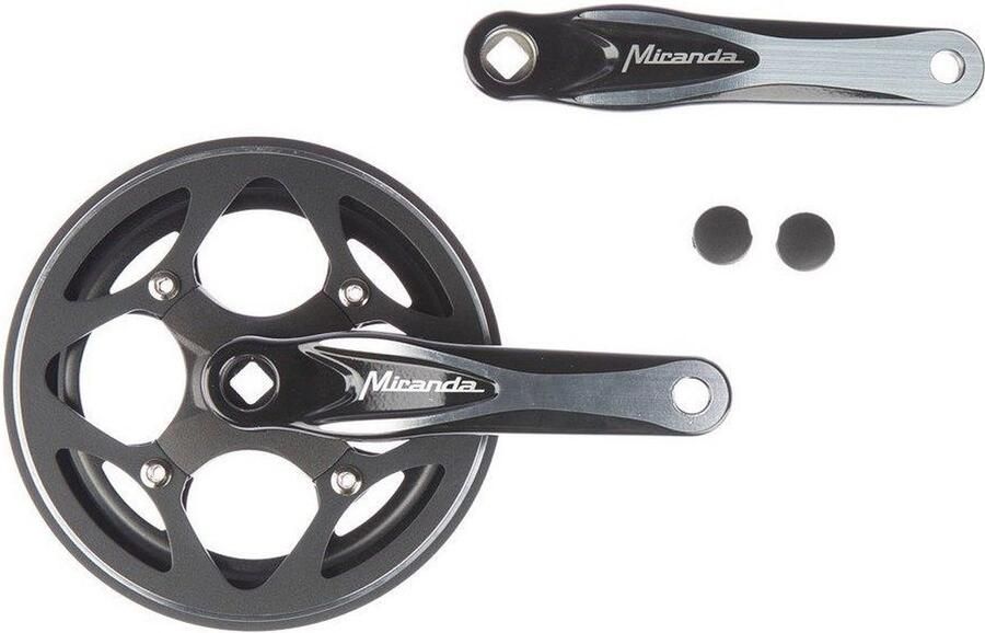Miranda Alfa Crankstel 44t 3 32 Single Speed 170 Mm Zwart zilver