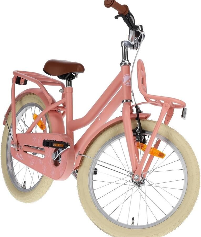 MMM Kinderfiets 18 Inch Kinderfiets 16 Inch Fiets voor Meisjes met Handrem Terugtraprem Stuurblokken en Stabilisatoren- Roze
