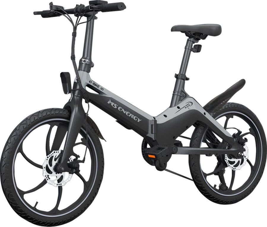 Must Energy MS Energy i10 Elektrische fiets Vouwfiets 25km h 250W motor 36V uitneembare batterij Shimano 6 versnelling Dubbele remschijf