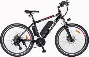 Myatu E-Bike 26-inch e-bike voor en nen mountainbike elektrische fiets met 36V 12.5AH accu en Shi o 21 versnellingen 21 versnellingen derailleur 250 W-Zwart en Rood