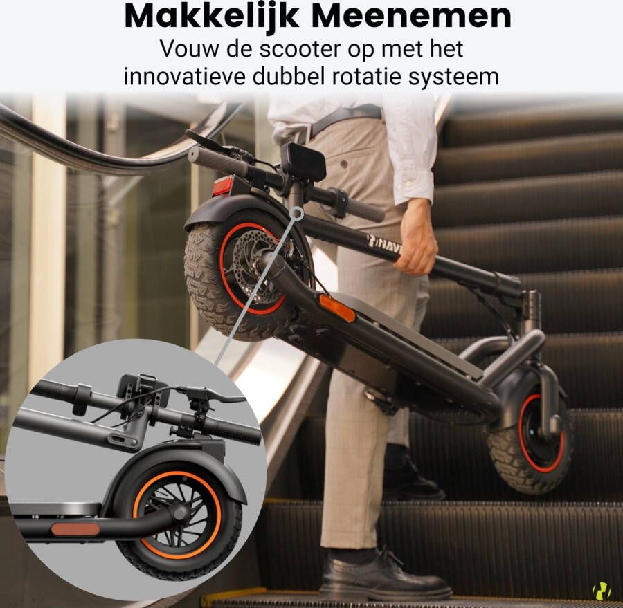 Navee N65 Elektrische Step voor Volwassenen Elektrische Scooter met 10'' Luchtbanden Motorvermogen E Step van 500W tot 1000W Bereik tot 65km aan Snelheid van 25km u