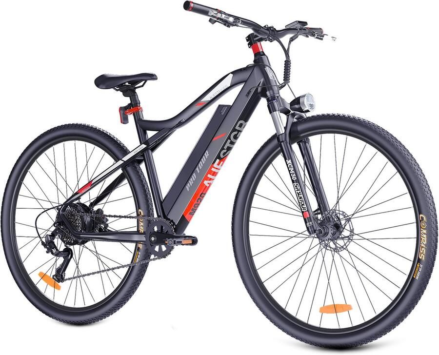NETTLIFE Elektrische fiets 250W Motor 36V 13Ah accu 27.5 Inch Trekking Bike Shi o 9-speed Actieradius 60km max. snelheid 25 km h multifunctioneel LCD-scherm Rood