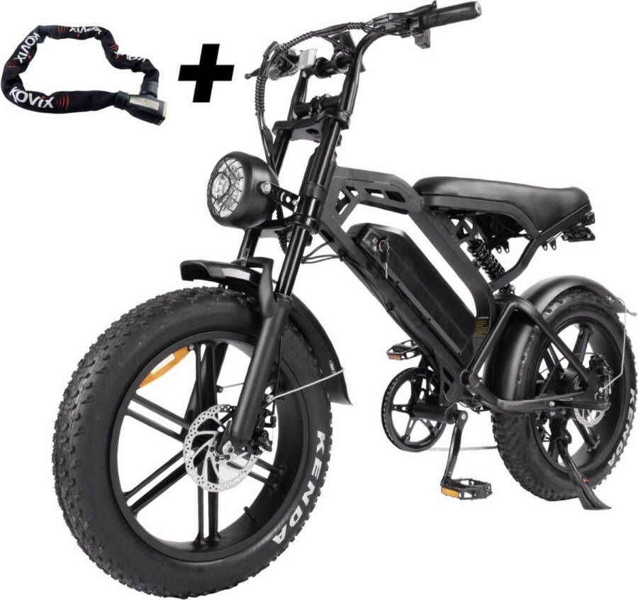 Ninryde V20 PRO Fatbike E Bike 250W 15Ah Hydraulische Rem Model Met Voetsteuntjes Bagagerek Incl. Alarmslot