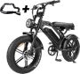 Ninryde V20 PRO Fatbike E Bike 250W 15Ah Hydraulische Rem Model Met Voetsteuntjes Bagagerek Incl. Alarmslot - Thumbnail 2