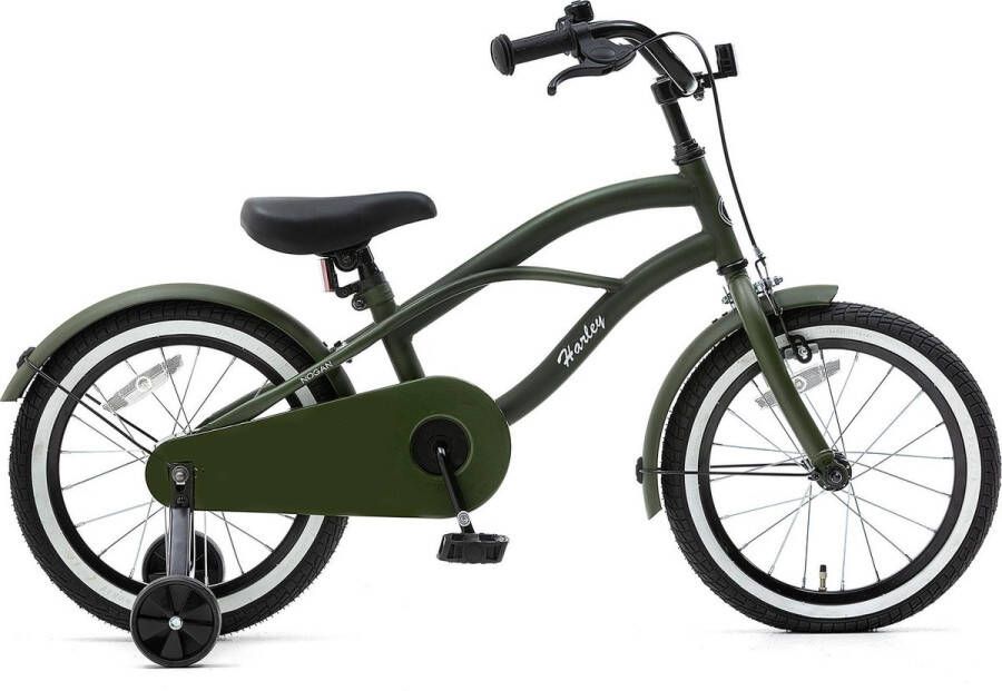 Nogan Harley Kinderfiets Jongensfiets 16 inch Leger Groen - Foto 1