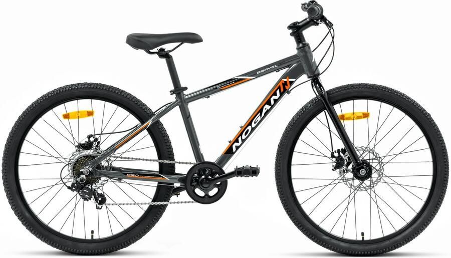 Nogan Gravel PRO Lichtgewicht Kinderfiets 24 inch 7 versnellingen Grijs